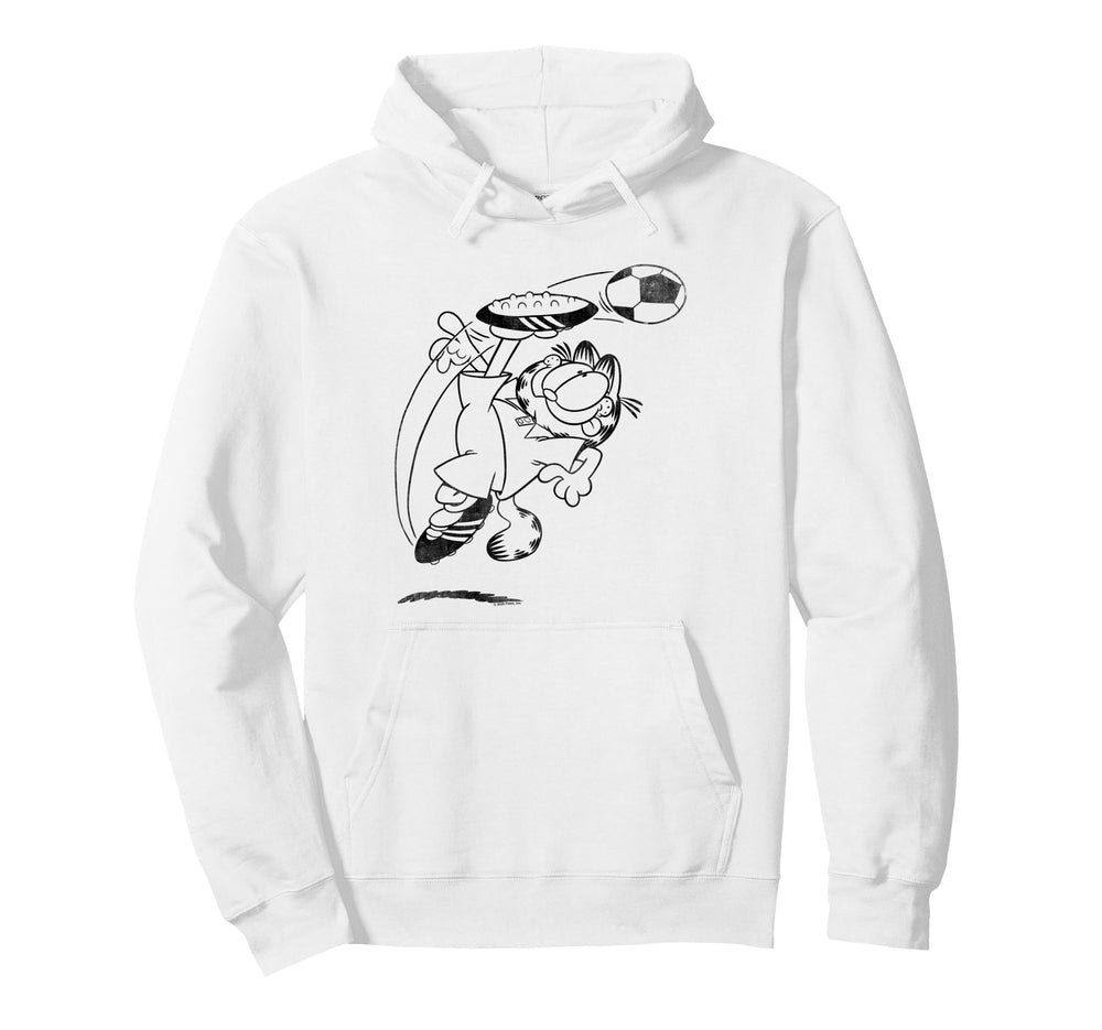 Garfield Soccer Kick Hoodie - Aesthetic Graphic Men Women