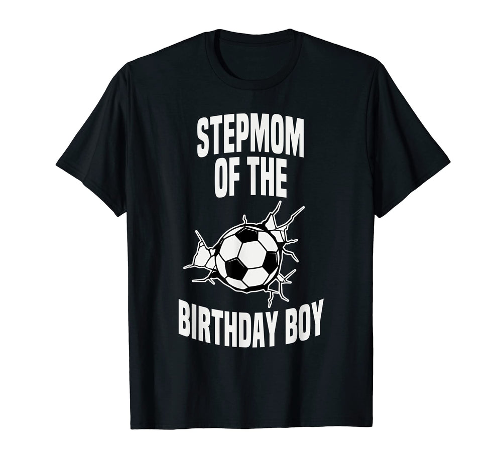 Stepmom Birthday Soccer Team Bday T-Shirt - Minimalist Print for Adults