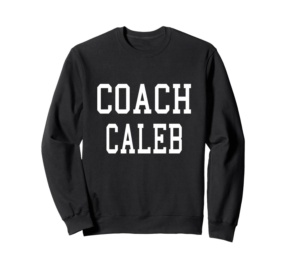 Coach Caleb Custom Football Sweatshirt - Aesthetic Graphic for Adults