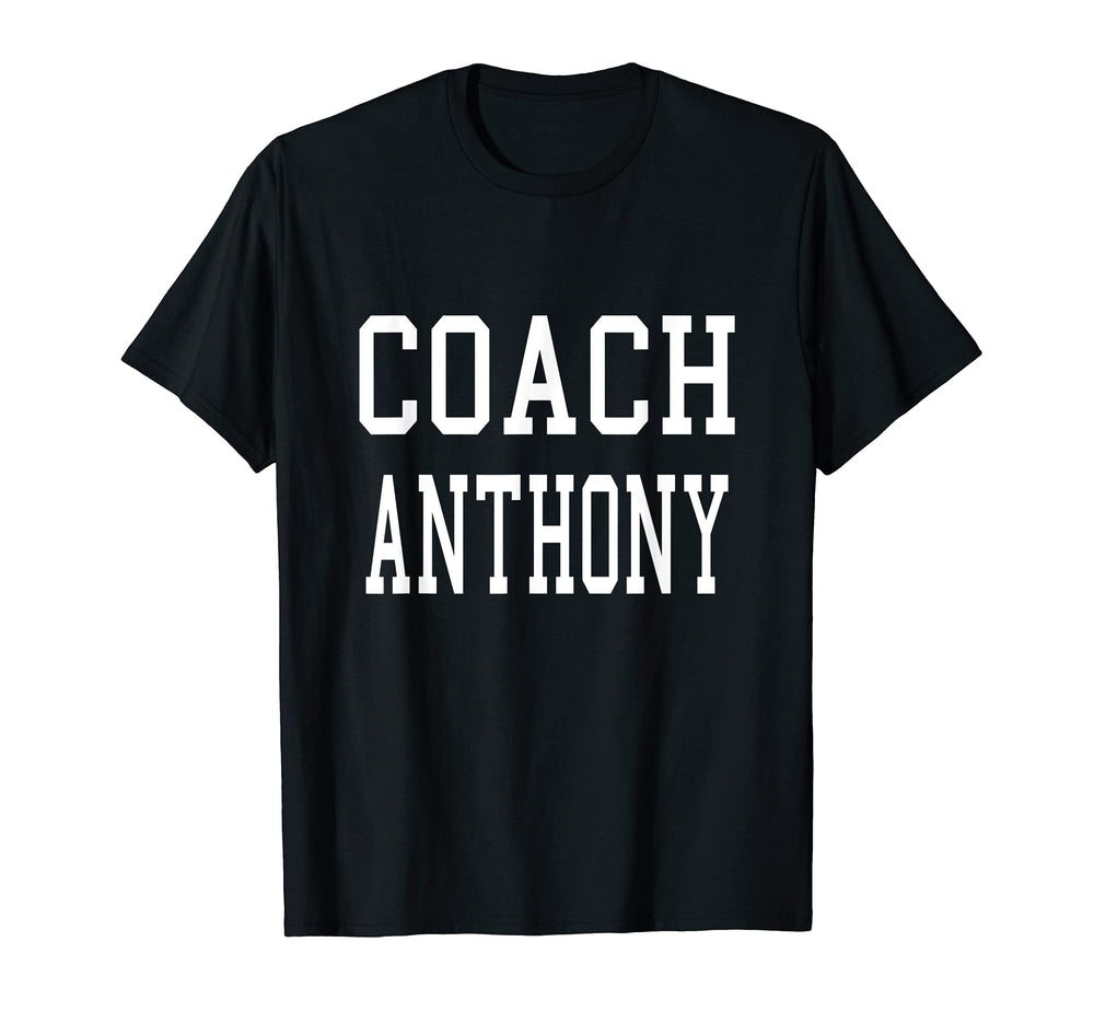 Coach Anthony Custom Football Soccer T-Shirt - Novelty Apparel for Adults