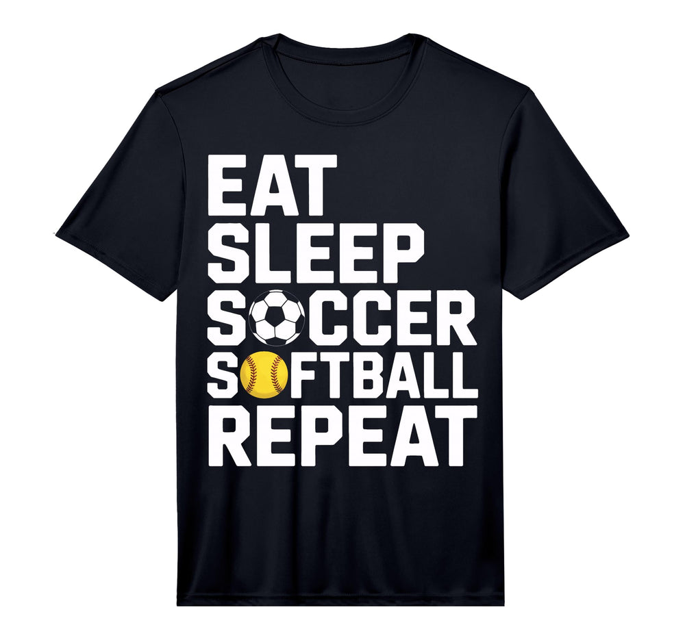 Athlete Eat Sleep Soccer Repeat T-Shirt - Unique Graphic for Adults