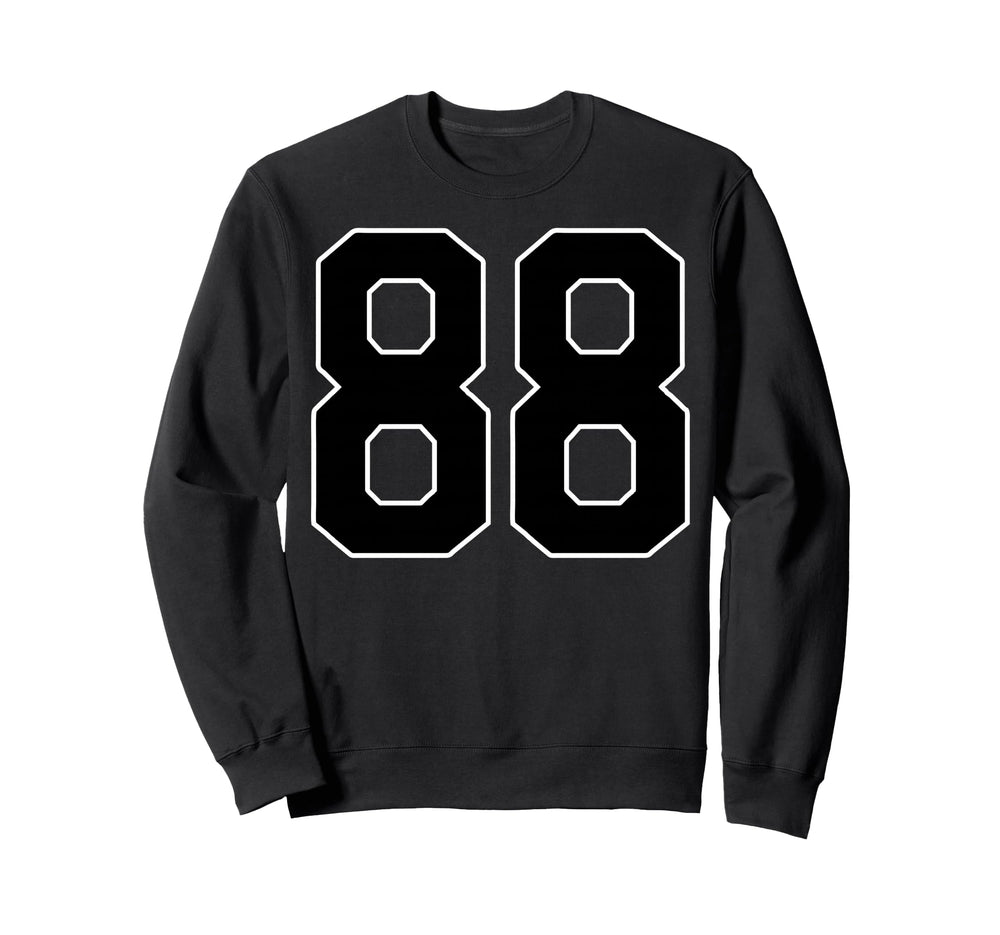 Black Sports Team Number 88 Fan Sweatshirt - Streetwear Style Men Women