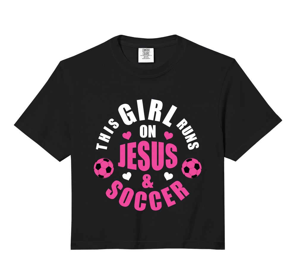 This Runs Jesus And Soccer Gifts Comfort Hoodie - Trendy Graphic Men Women