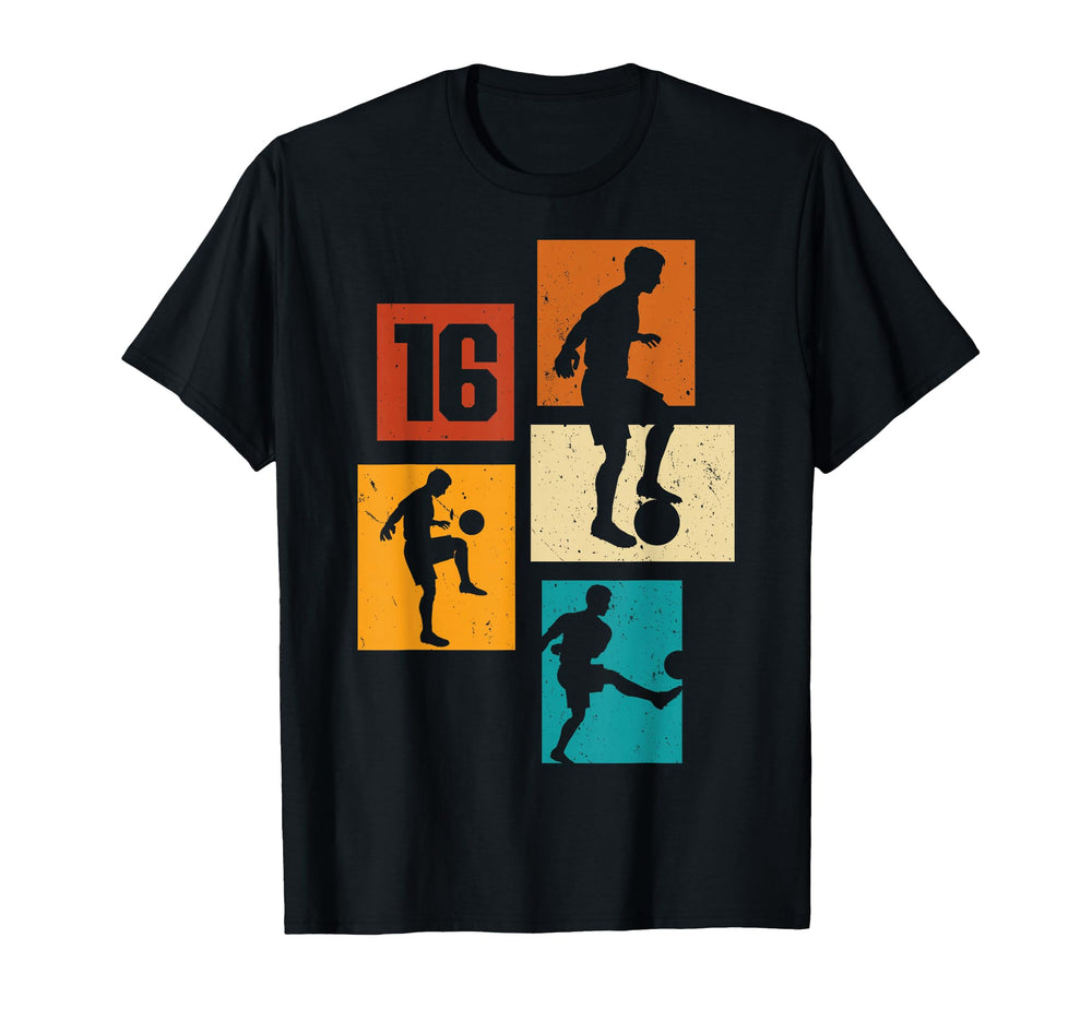 16Th Birthday Soccer Player Football T-Shirt - Custom Art Print for Adults