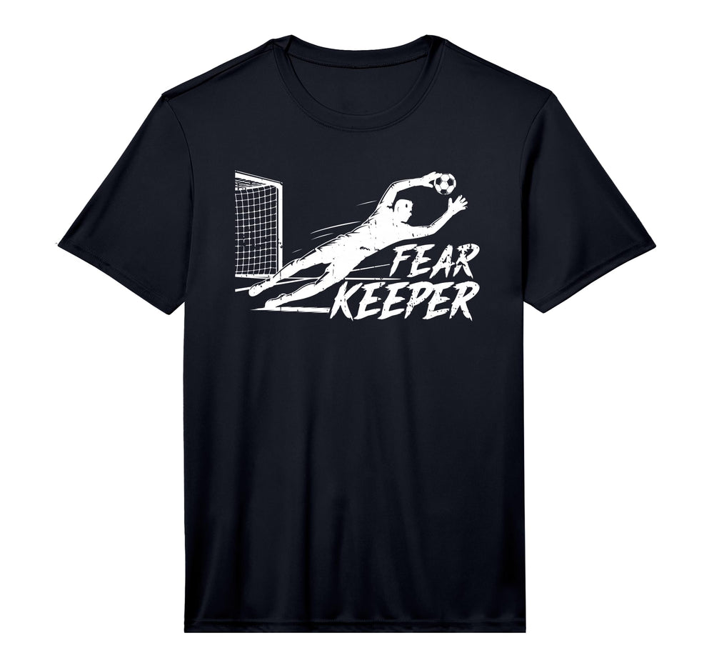 Mens Fear Keeper Soccer Goalie T-Shirt - Graphic Print for Adults