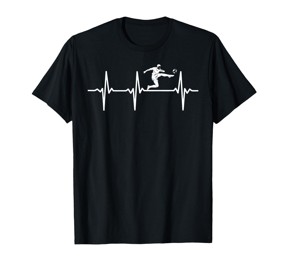 Soccer Heartbeat Soccer Player Soccer T-Shirt - Minimalist Print Men Women