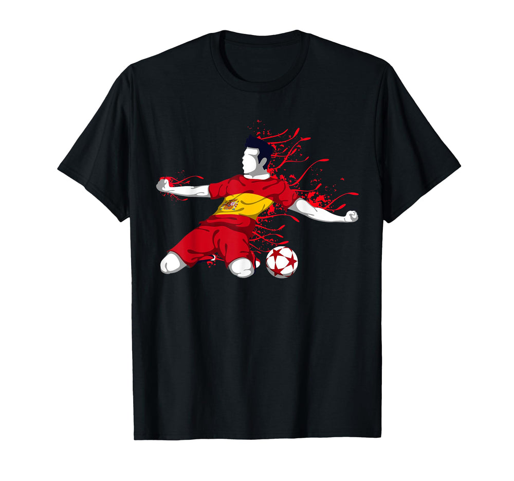 Spain Soccer Fans Jersey Spanish Flag T-Shirt - Aesthetic Graphic Unisex