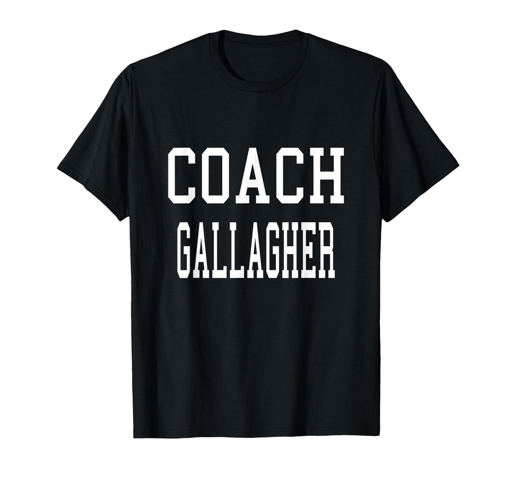 Coach Gallagher Custom Football Soccer T-Shirt - Trendy Graphic for Adults