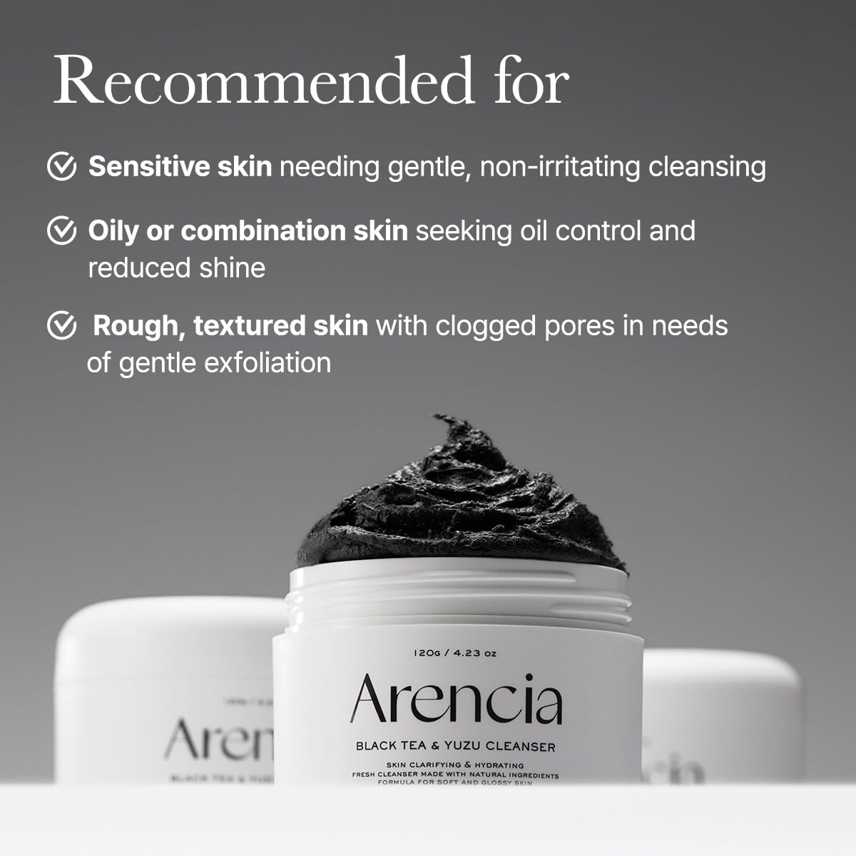 Arencia Black Tea & Yuzu Rice Mochi Cleanser - Snipetell