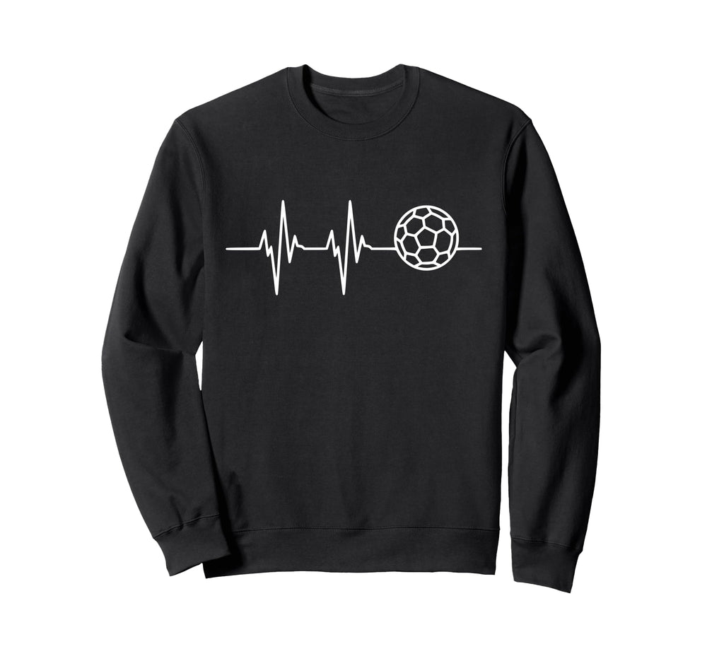 Heartbeat Soccer Ball Sweatshirt - Trendy Graphic Unisex