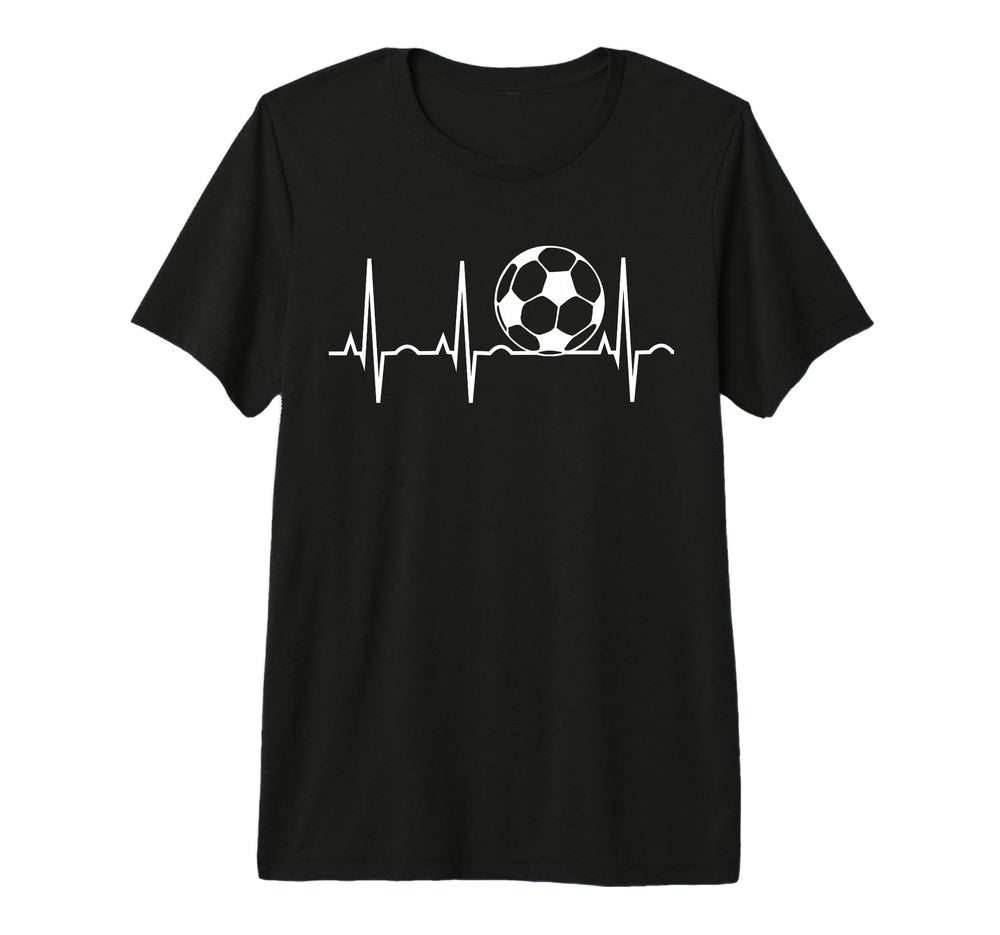 Soccer Heartbeat Soccer Ball T-Shirt - Casual Everyday Wear Unisex