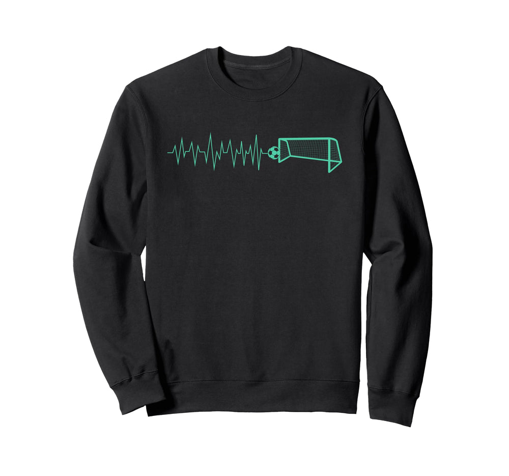 Funny Soccer Heartbeat Ecg Sweatshirt - Custom Art Print for Adults
