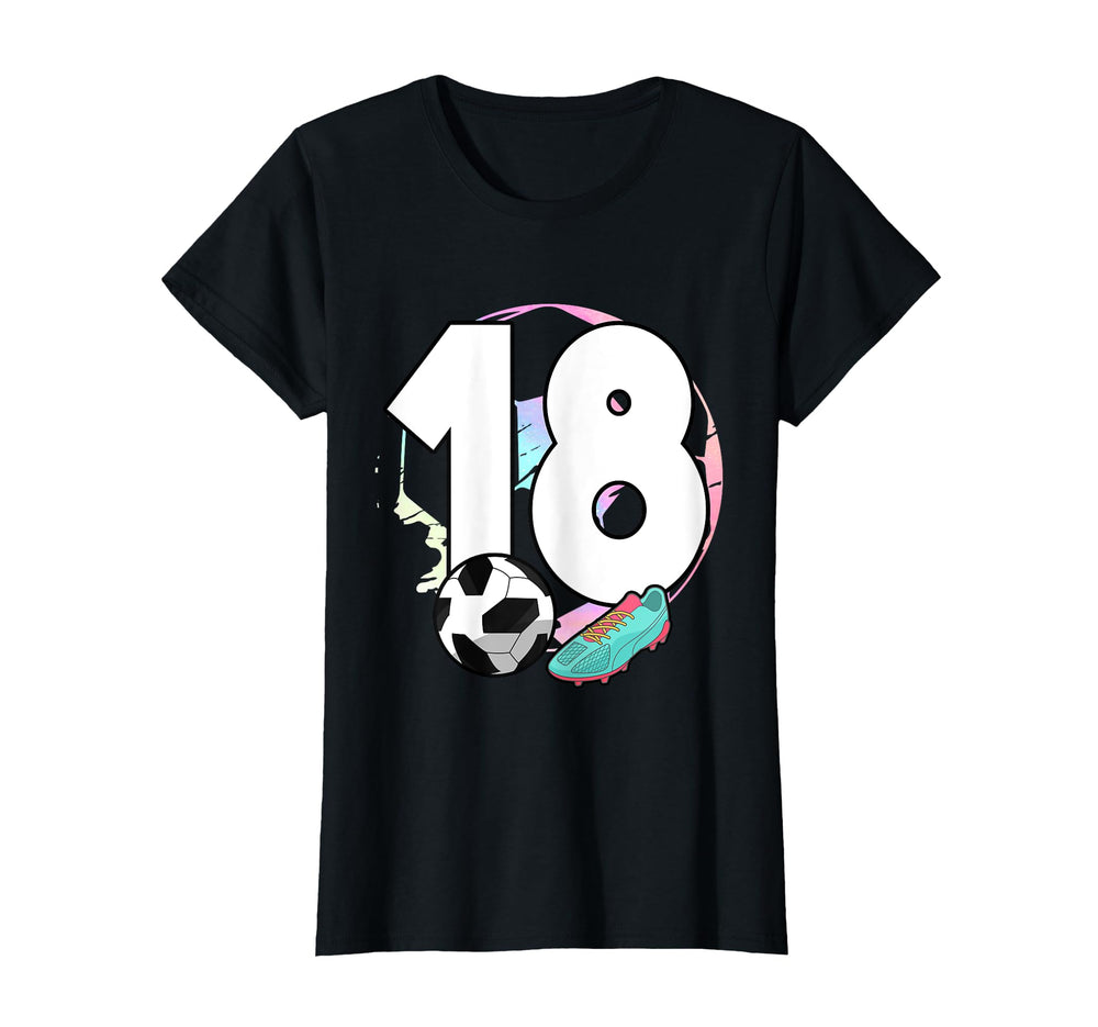 18Th Birthday Soccer Player Football T-Shirt - Custom Art Print for Adults