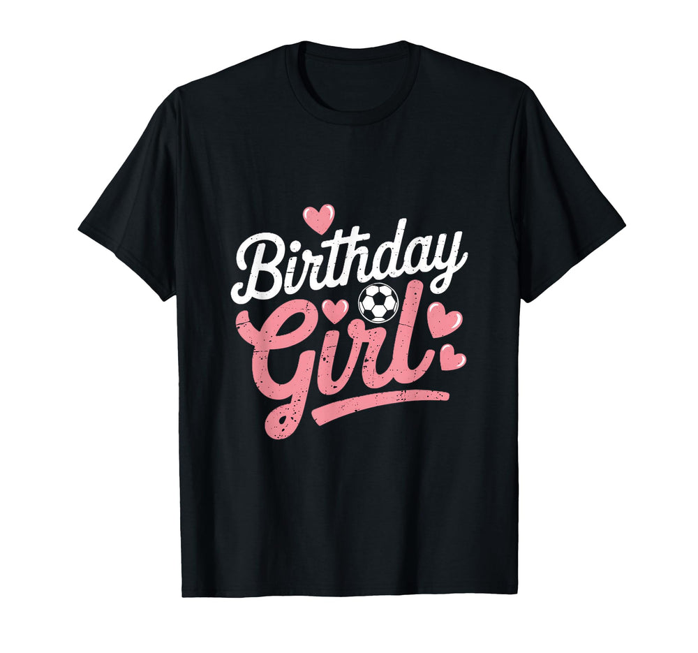 Birthday Soccer Hearts Fun Celebration T-Shirt - Unique Graphic Unisex