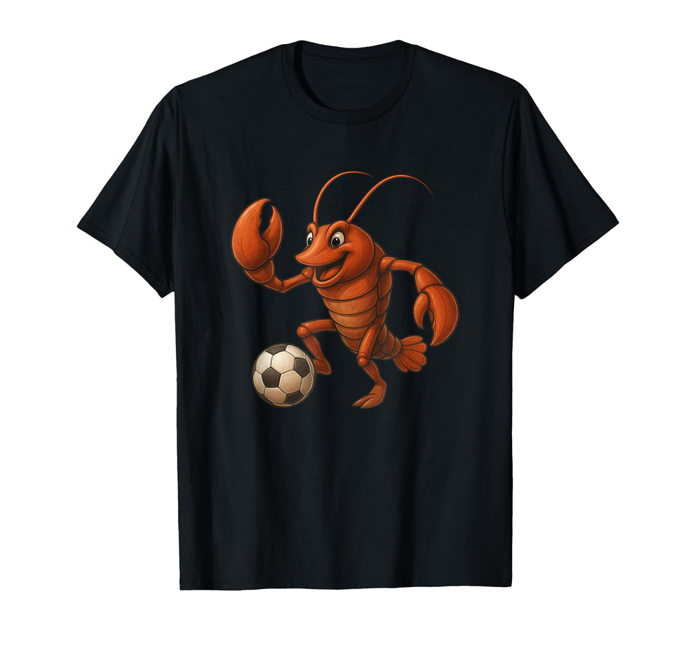 Lobster Soccer Player Fun Football T-Shirt - Minimalist Print Men Women
