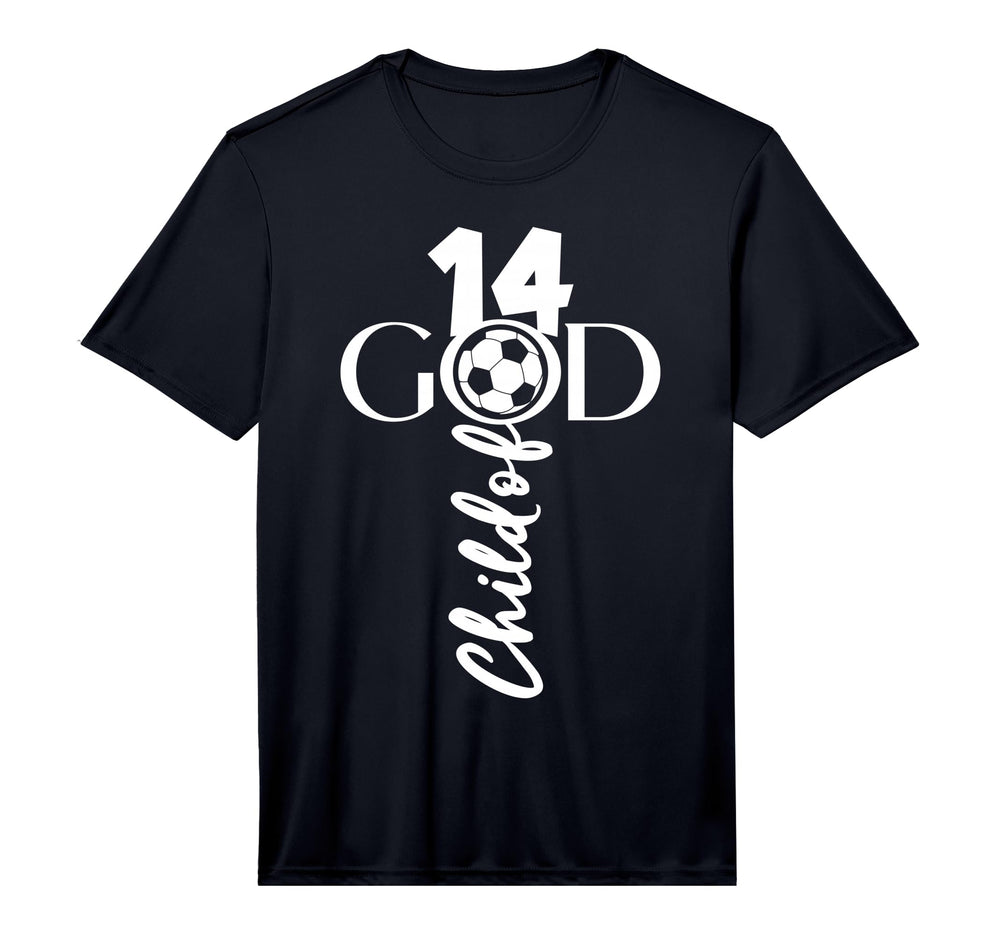 Jesus Christ 14 Years Child God Soccer T-Shirt - Trendy Graphic for Adults