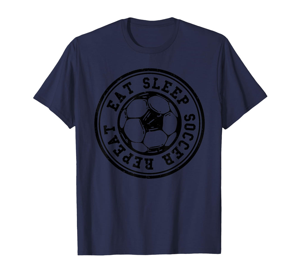 Eat Sleep Soccer Repeat Soccer Sports T-Shirt - Graphic Print Men Women