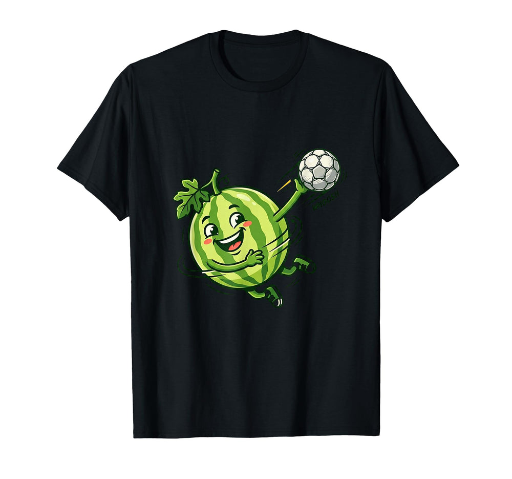 Watermelon Soccer Player Number 7 T-Shirt - Novelty Apparel for Adults