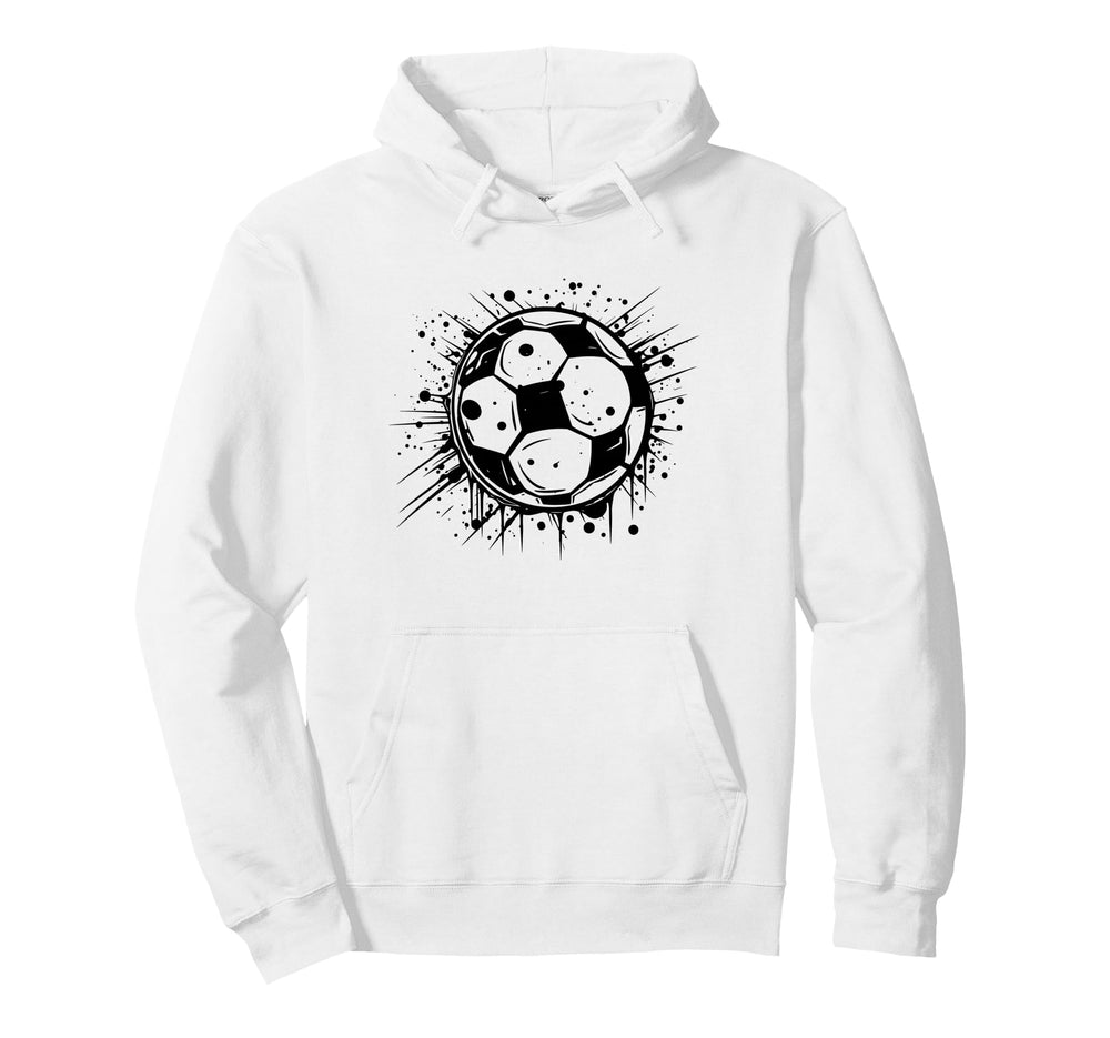 Soccer Ball Splash Footballer Goal Keeper Hoodie - Trendy Graphic Unisex