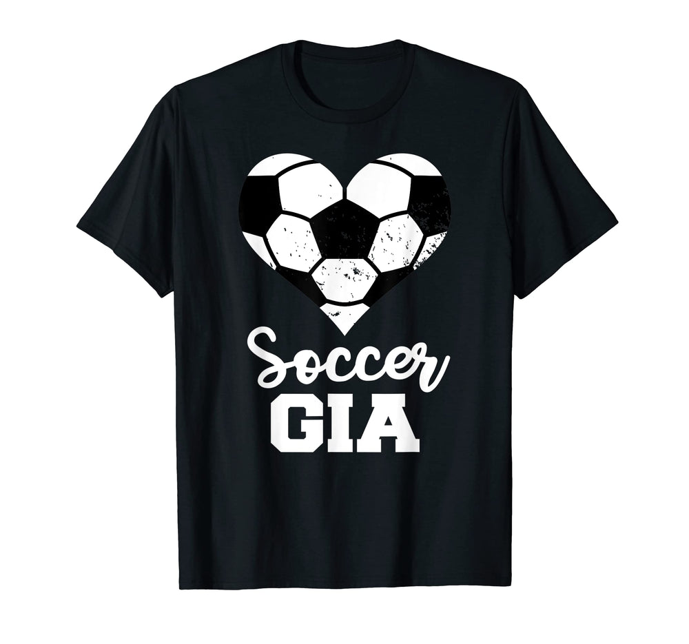 Soccer Gia Funny Soccer Heart Grandma T-Shirt - Aesthetic Graphic Unisex