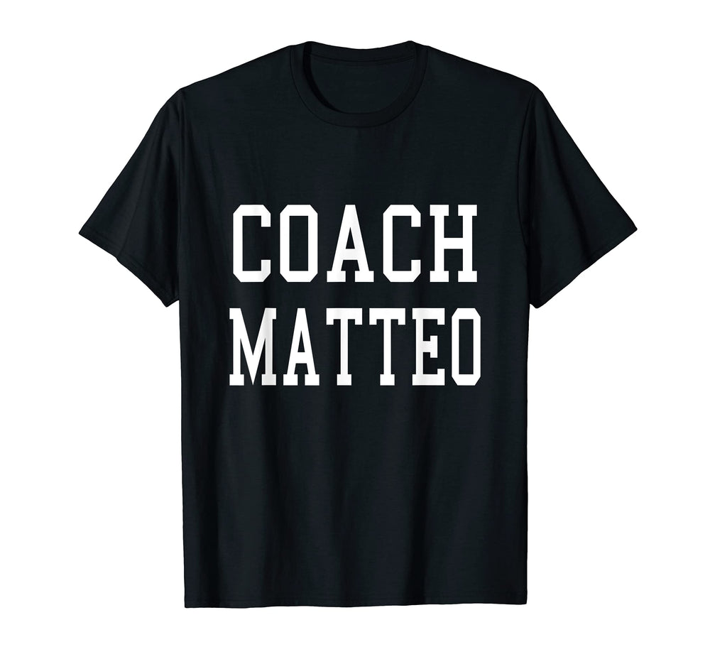 Coach Matteo Custom Football Soccer T-Shirt - Streetwear Style for Adults