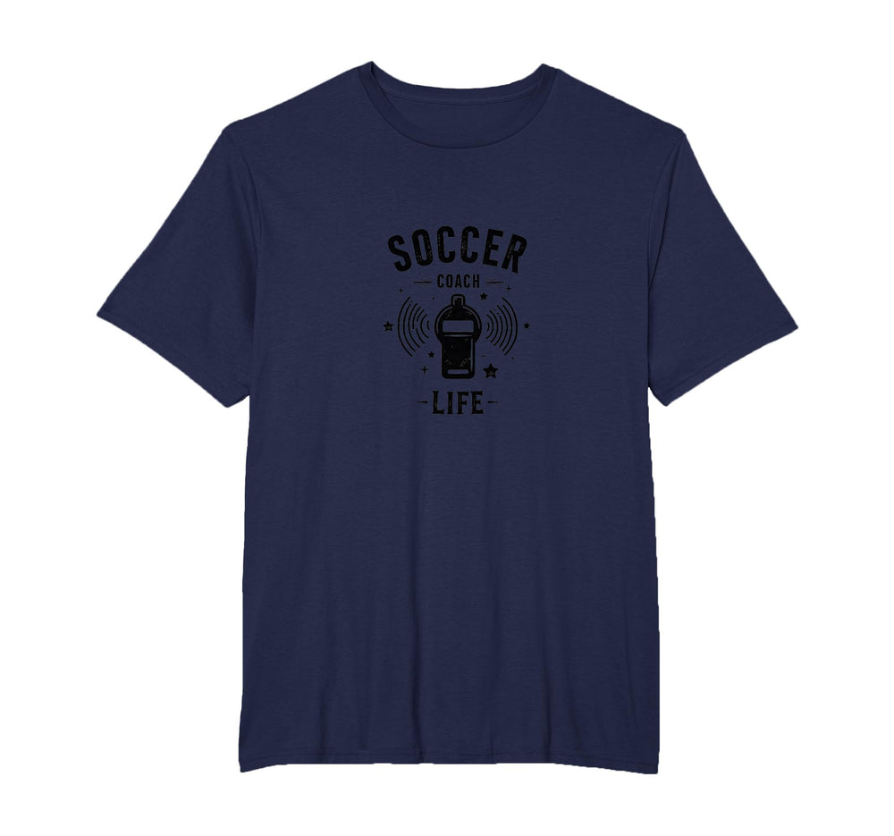 Soccer Coach Life Whistle Blowing T-Shirt - Minimalist Print Men Women