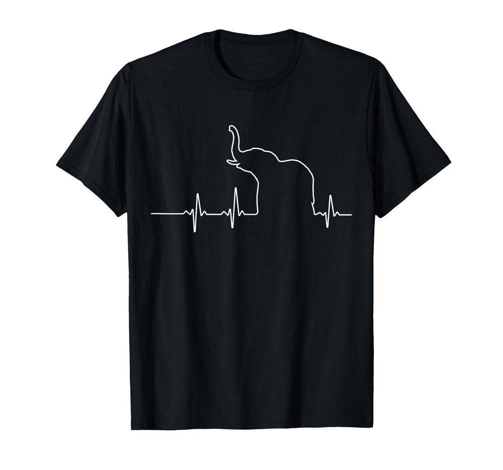 Elephant Heartbeat Wild Animals Fans T-Shirt - Custom Art Print Men Women