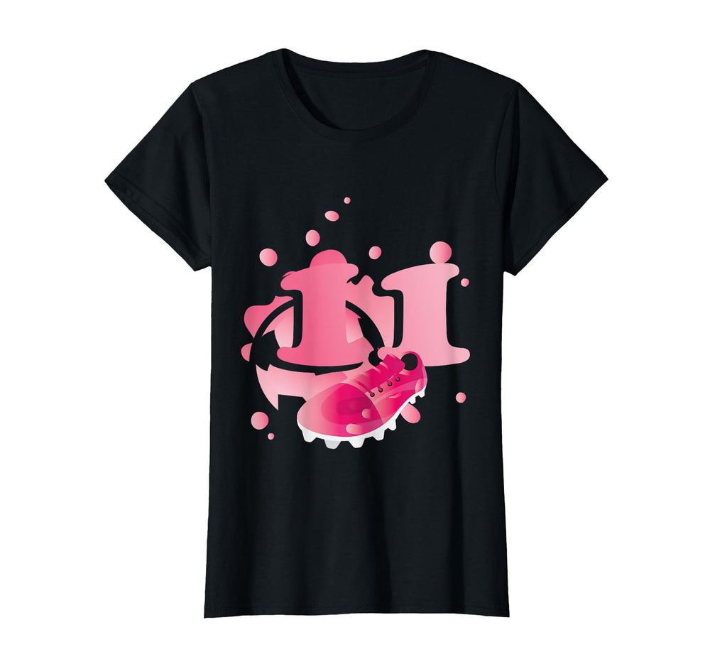 11Th Birthday Soccer Player Football T-Shirt - Minimalist Print Men Women