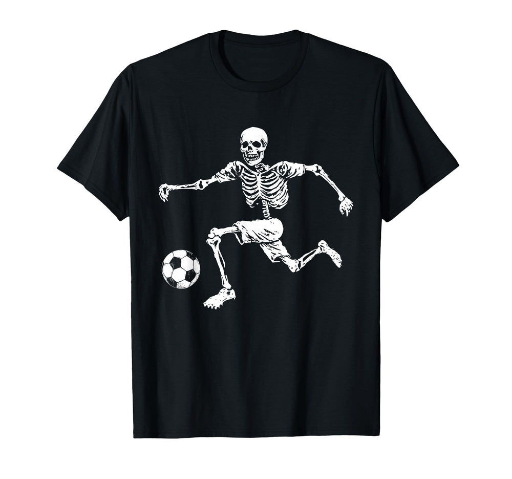 Funny Skeleton Soccer Ball T-Shirt - Aesthetic Graphic Unisex