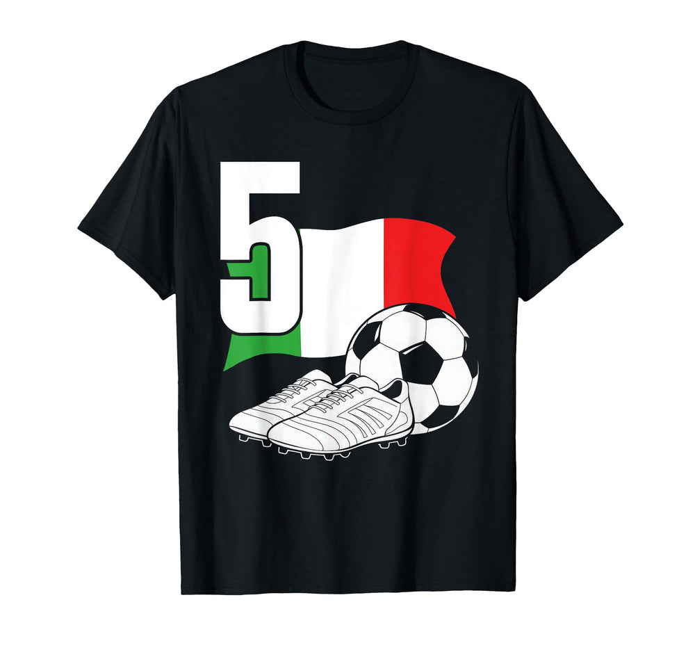 5 Soccer Birthday Gift Soccer Fan T-Shirt - Aesthetic Graphic Men Women