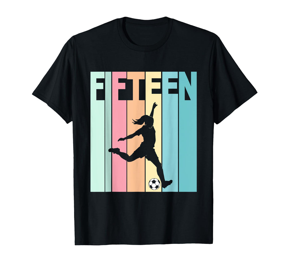 15Th Birthday Soccer Theme 15 Year Old T-Shirt - Aesthetic Graphic Unisex