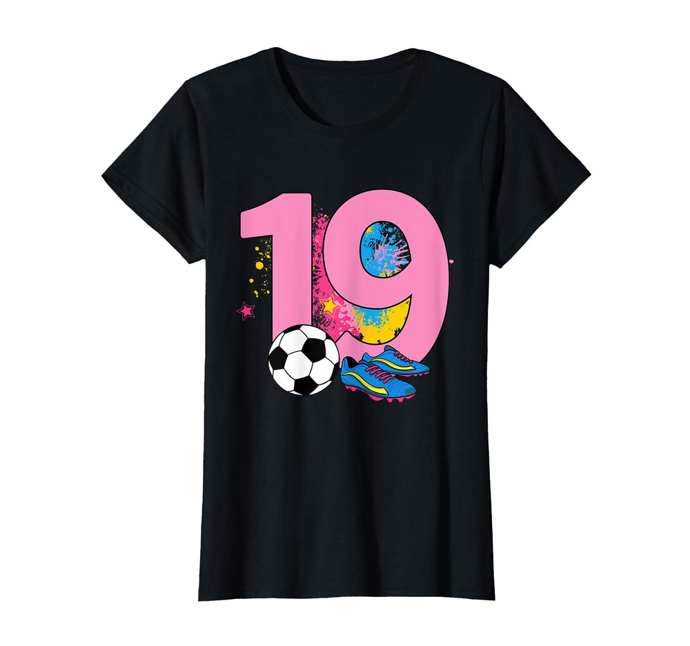 19Th Birthday Soccer Player Football 19 T-Shirt - Graphic Print for Adults