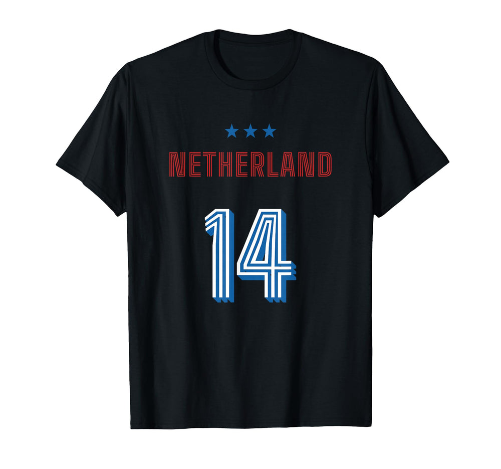 Netherlands Soccer 14 Football Game T-Shirt - Custom Art Print Men Women