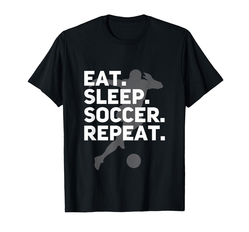 Eat Sleep Soccer Repeat Usa Football T-Shirt - Fun Novelty Design Unisex