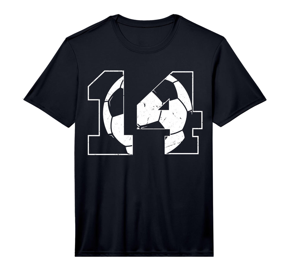 Mens 14Th Birthday Soccer Player T-Shirt - Novelty Apparel for Adults