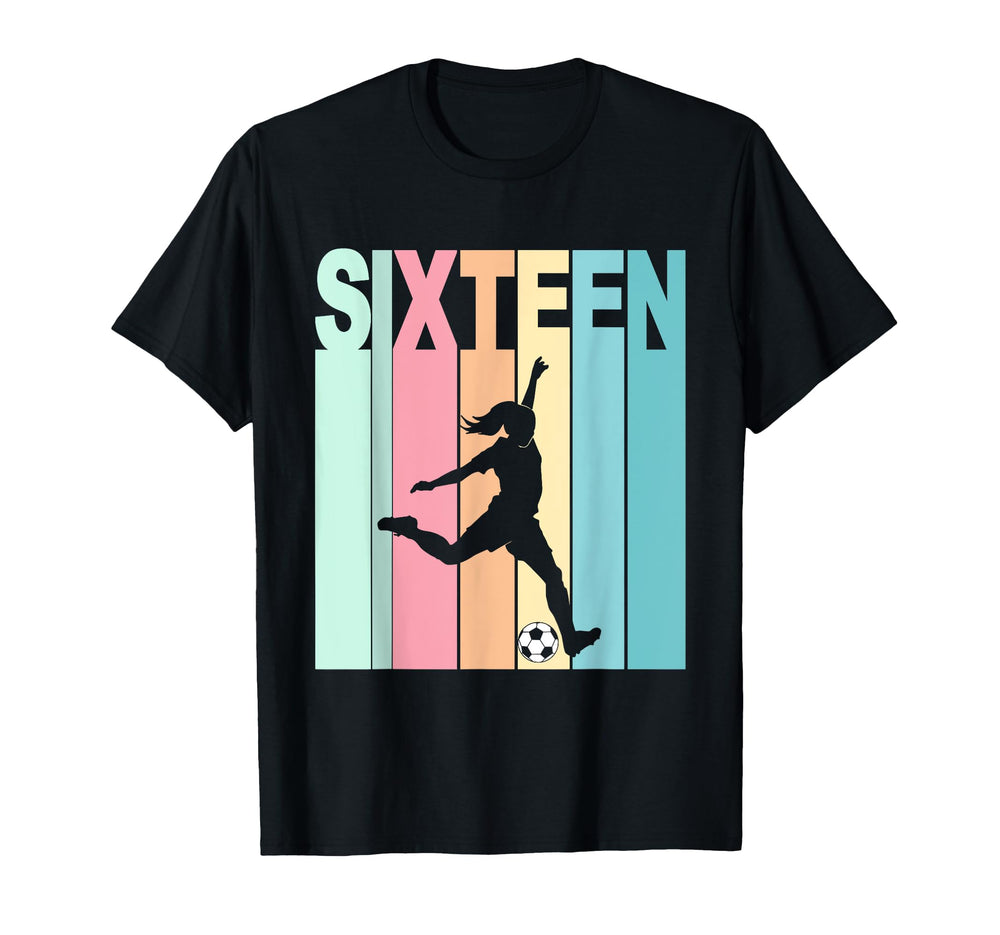 16Th Birthday Soccer Theme 16 Year Old T-Shirt - Unique Graphic for Adults