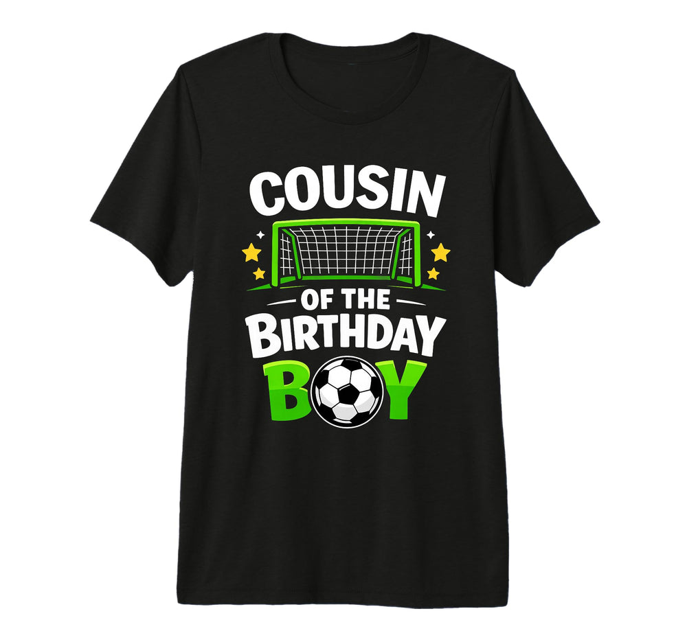 Cousin Birthday Soccer Ball Tri Blend T-Shirt - Aesthetic Graphic Men Women