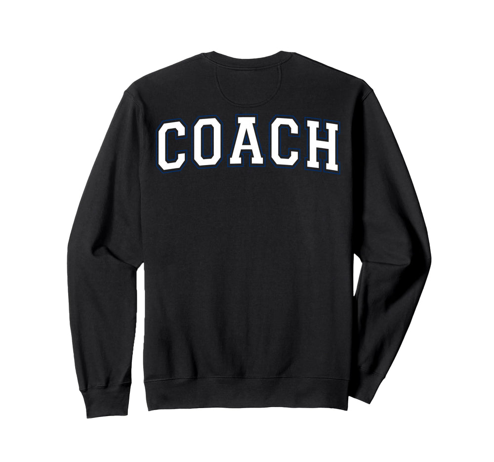 Coach Sports Trainer Varsity White Sweatshirt - Trendy Graphic for Adults