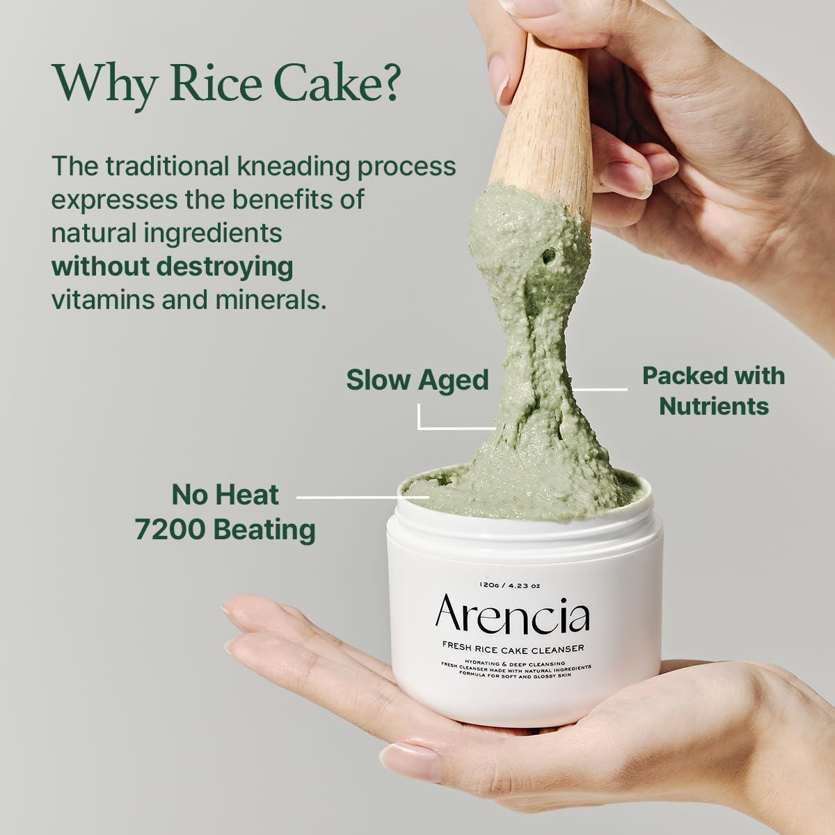 Arencia Fresh Green Rich Mochi Cleanser - Snipetell