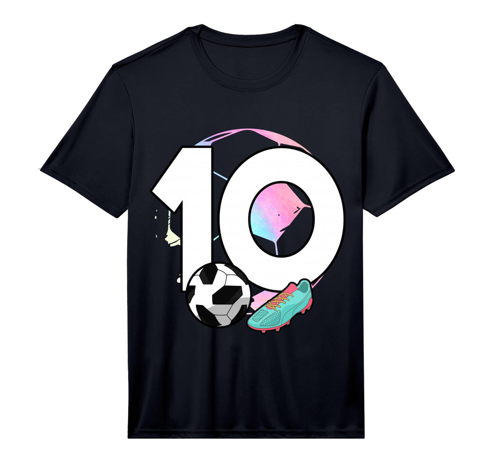 10Th Birthday Soccer Player T-Shirt - Casual Everyday Wear Men Women