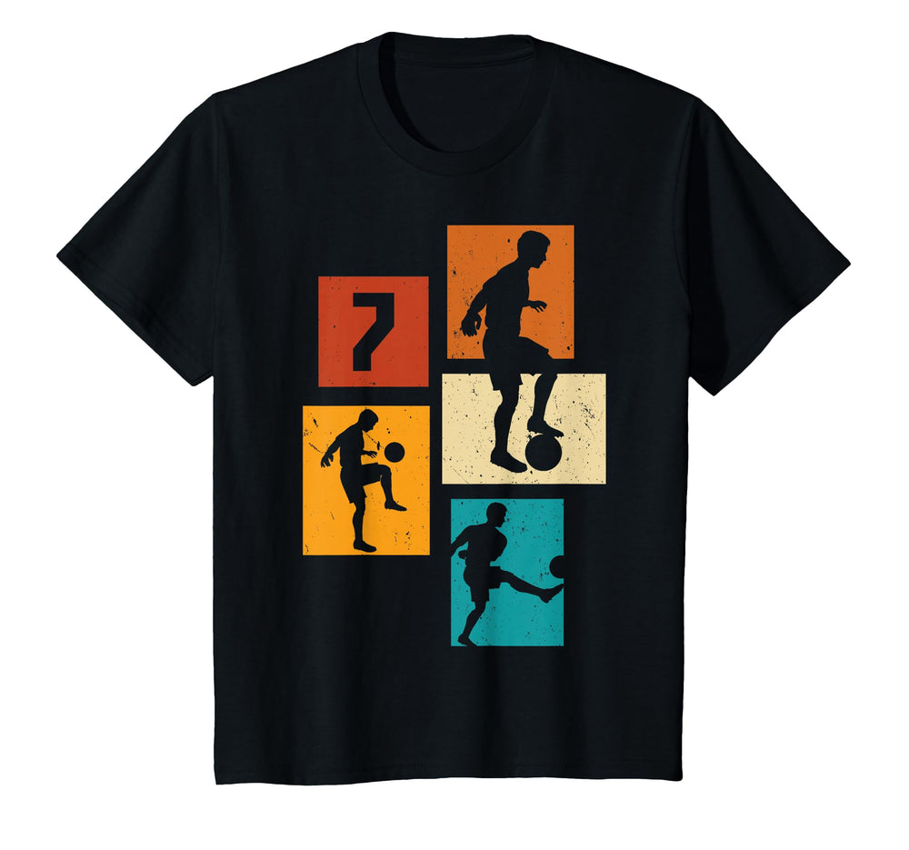 7Th Birthday Soccer Player Football 7 T-Shirt - Unique Graphic Unisex