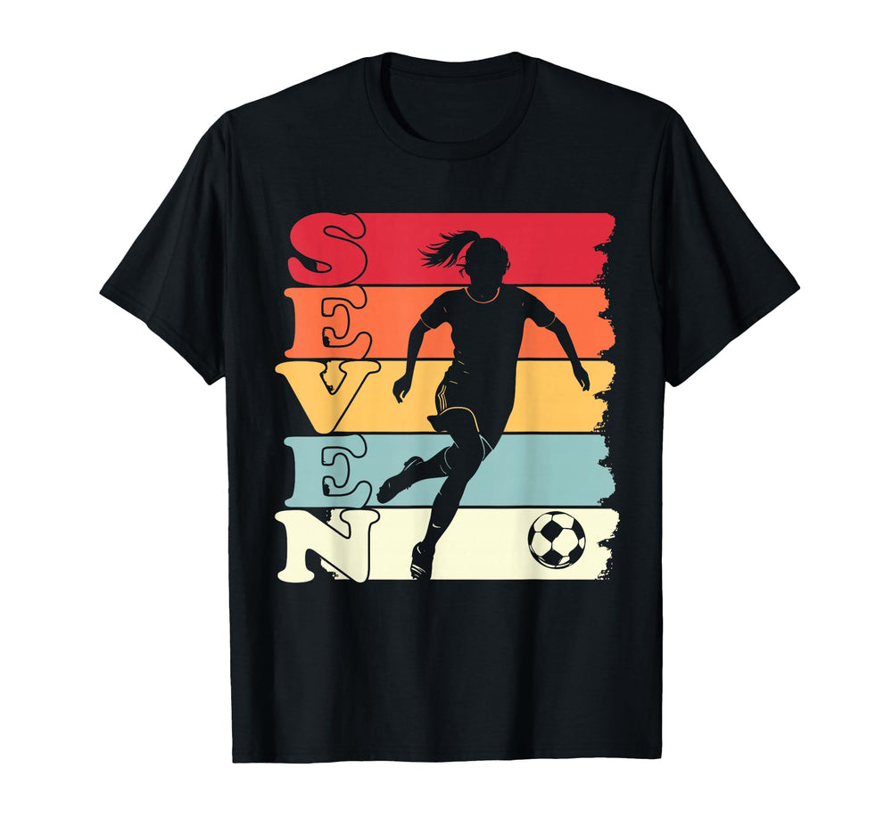 7 Years Old Birthday 7Th Birthday Soccer T-Shirt - Graphic Print Unisex