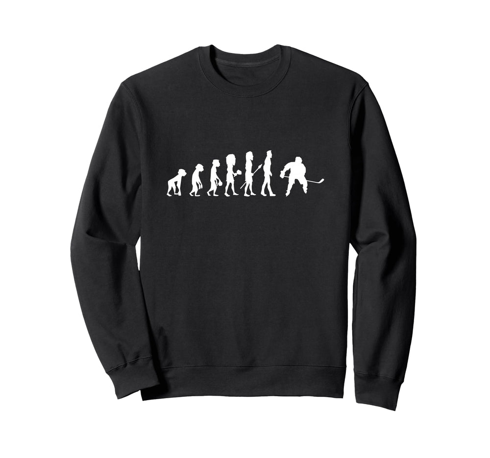Evolution Ice Hockey Player Winter Sweatshirt - Novelty Apparel Men Women