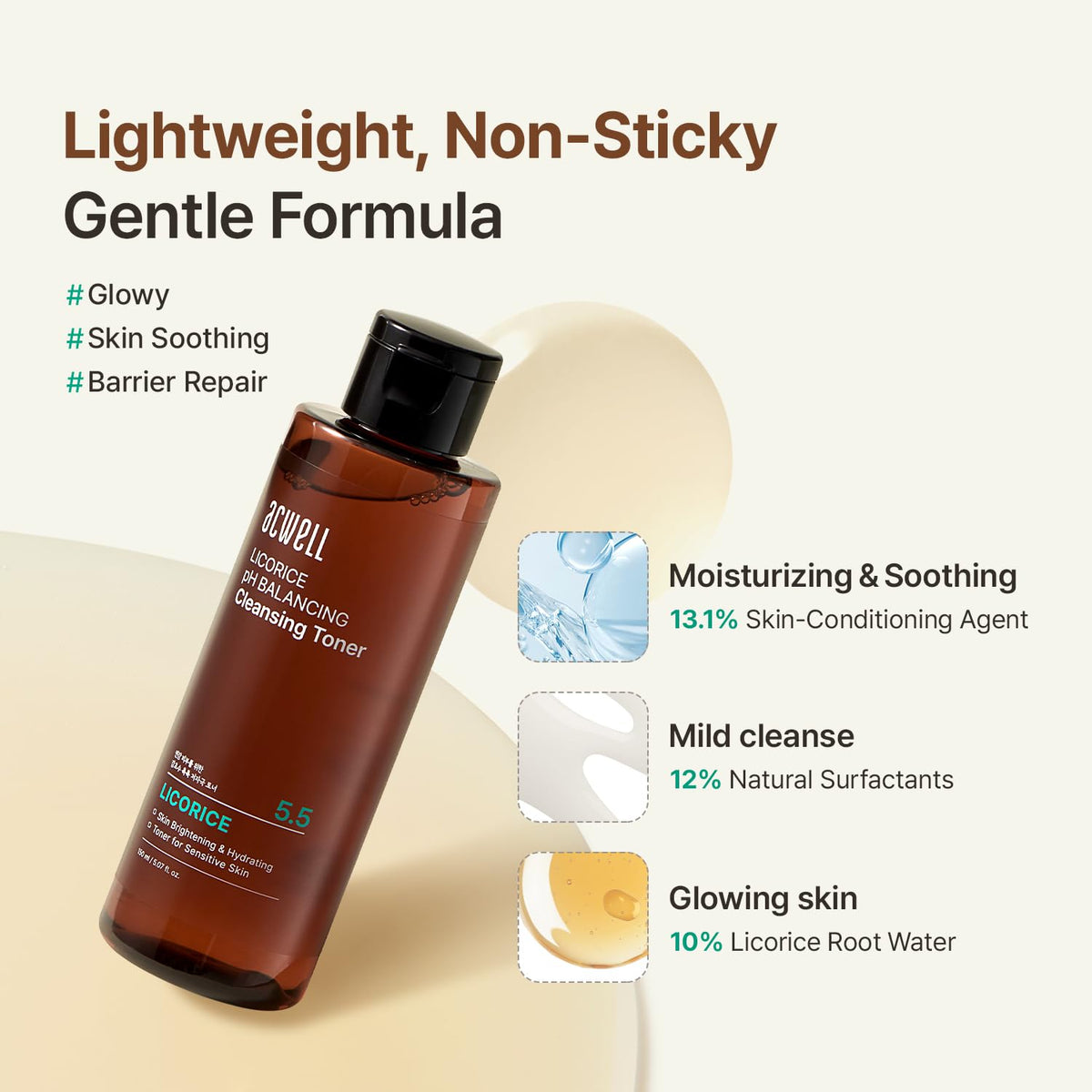 ACWELL Licorice pH Balancing Cleansing Toner - Snipetell