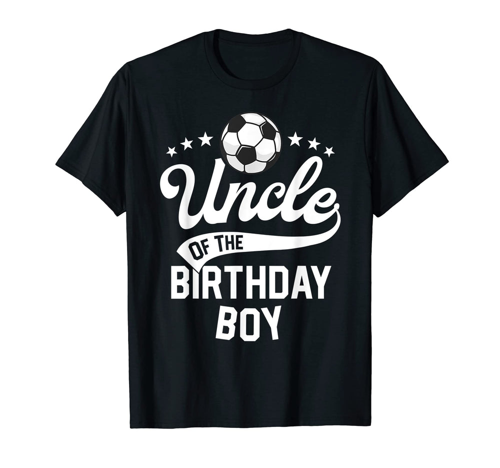 Uncle Birthday Soccer Themed Party T-Shirt - Minimalist Print for Adults