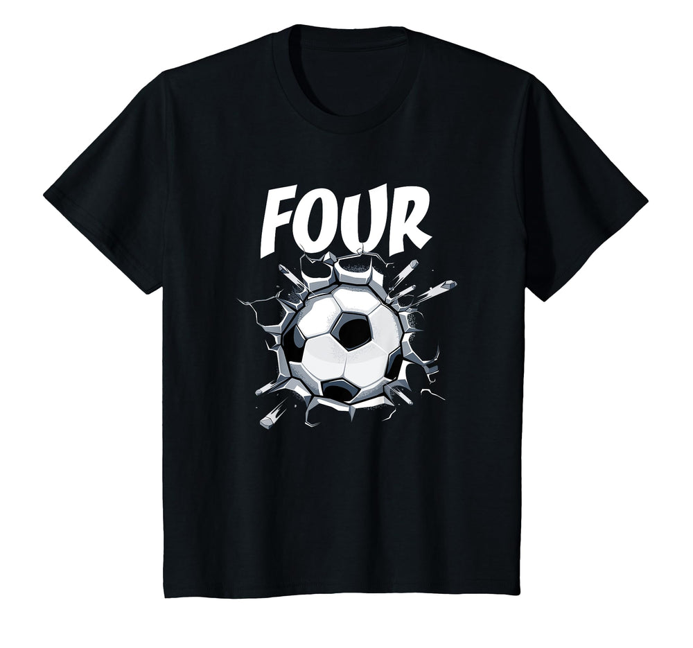 4 Year Old Soccer Birthday Party Theme T-Shirt - Fun Novelty Design Unisex