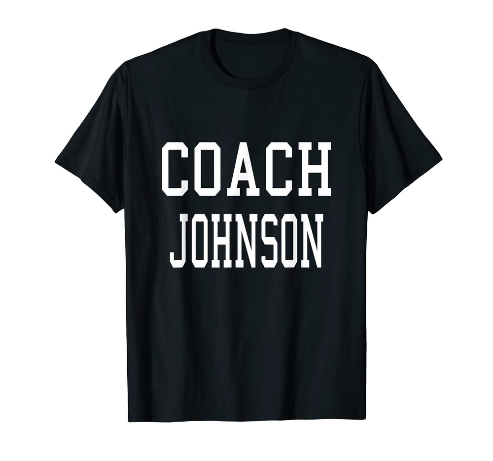 Coach Johnson Custom Football Soccer T-Shirt - Unique Graphic for Adults