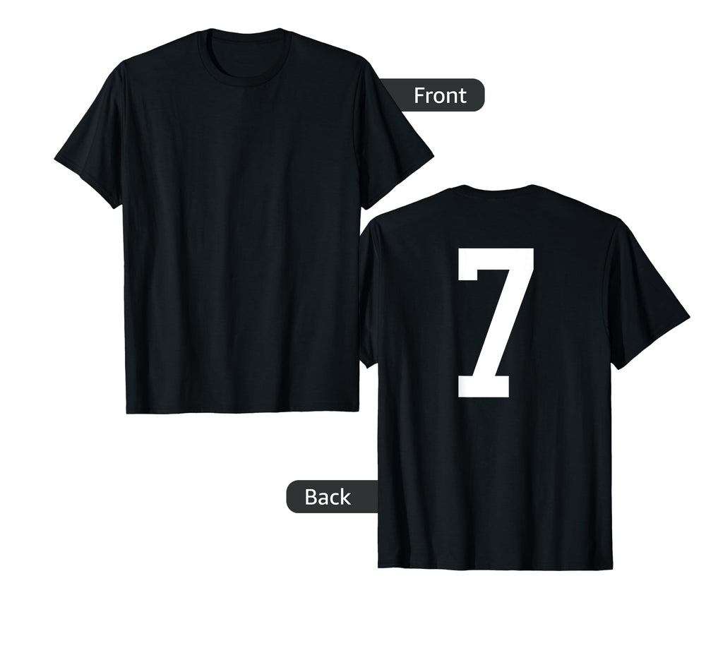 Number 7 Back Soccer Training T-Shirt - Custom Art Print Men Women