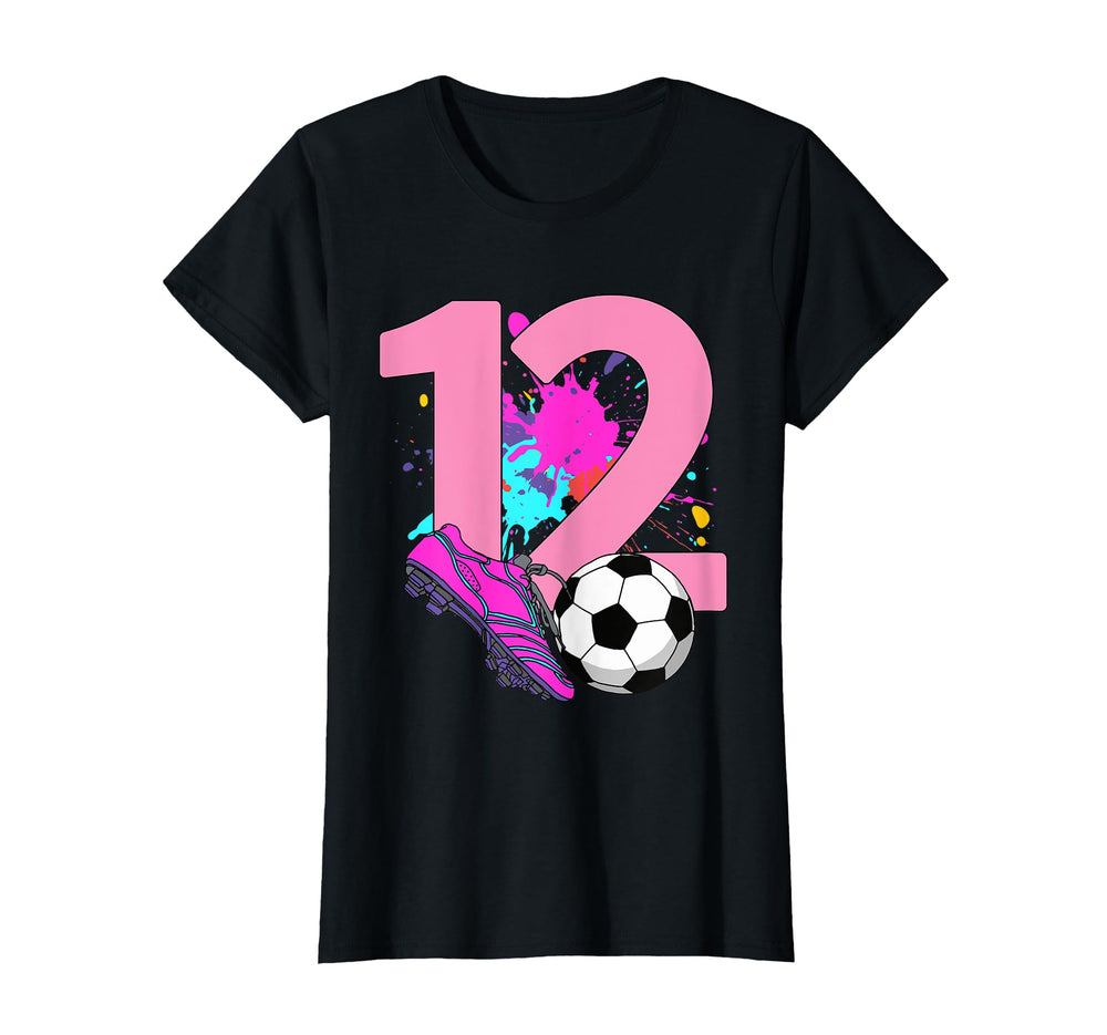 12Th Birthday Soccer Player Football 12 T-Shirt - Trendy Graphic Unisex