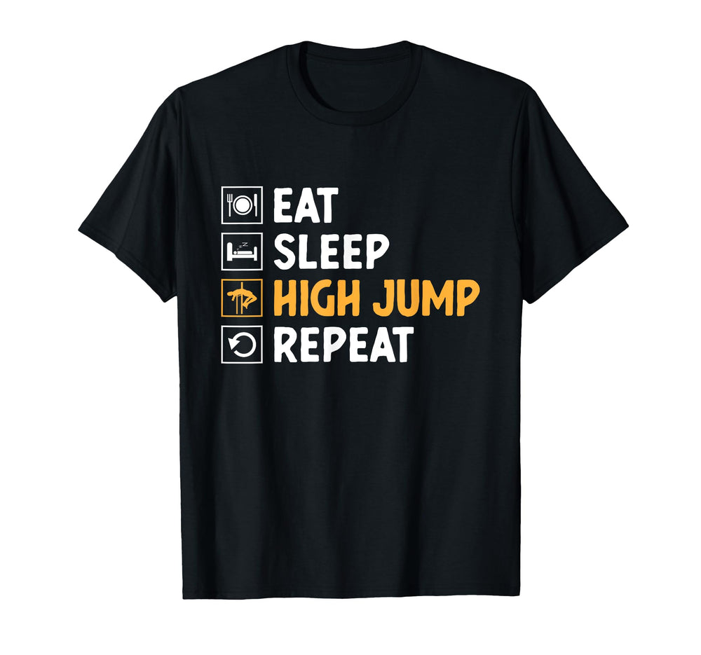 Eat Sleep High Jump Repeat Track And T-Shirt - Minimalist Print for Adults